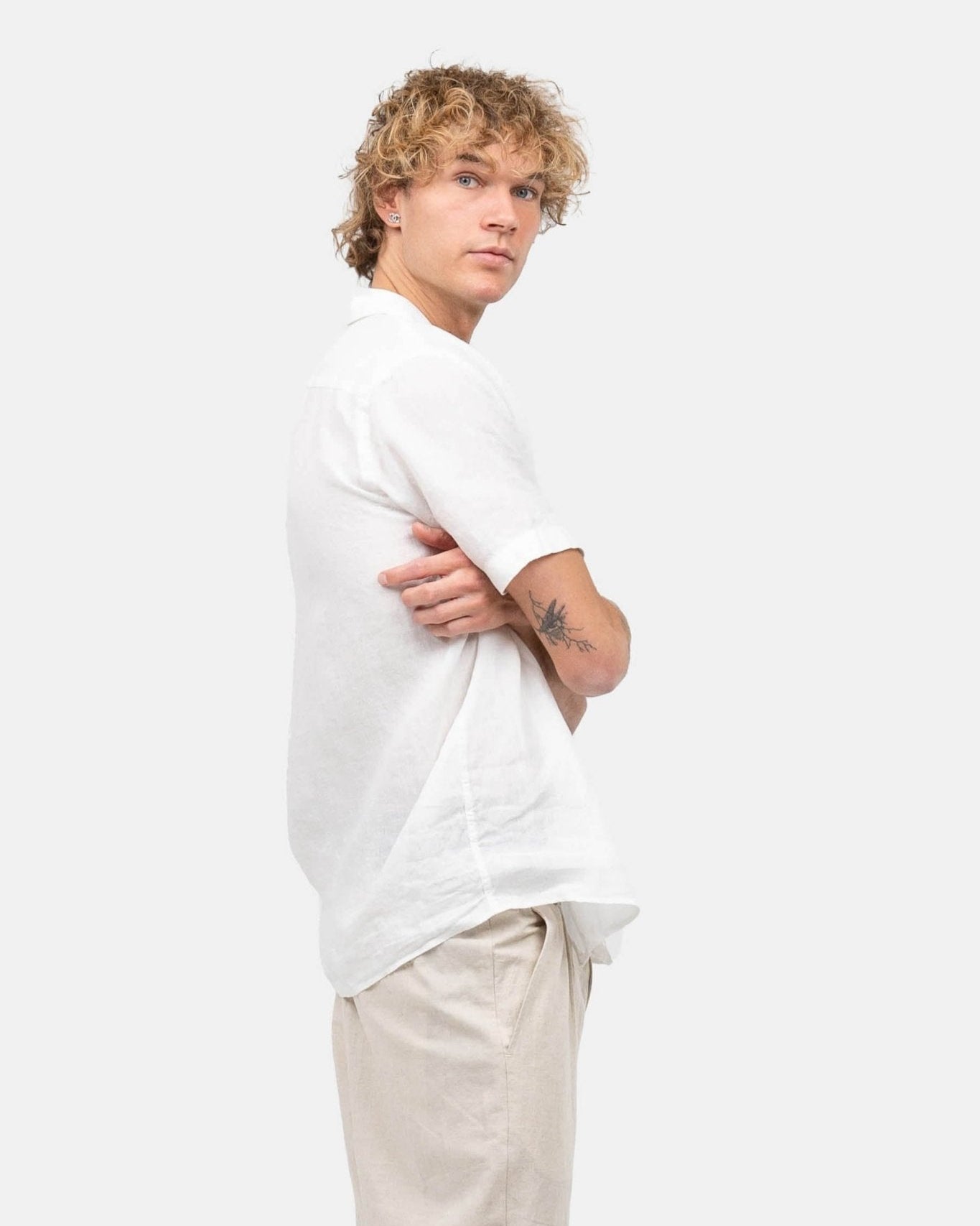 Kortærmet Hørskjorte Hvid | Skagen - clothing.dk